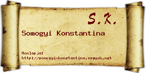 Somogyi Konstantina névjegykártya